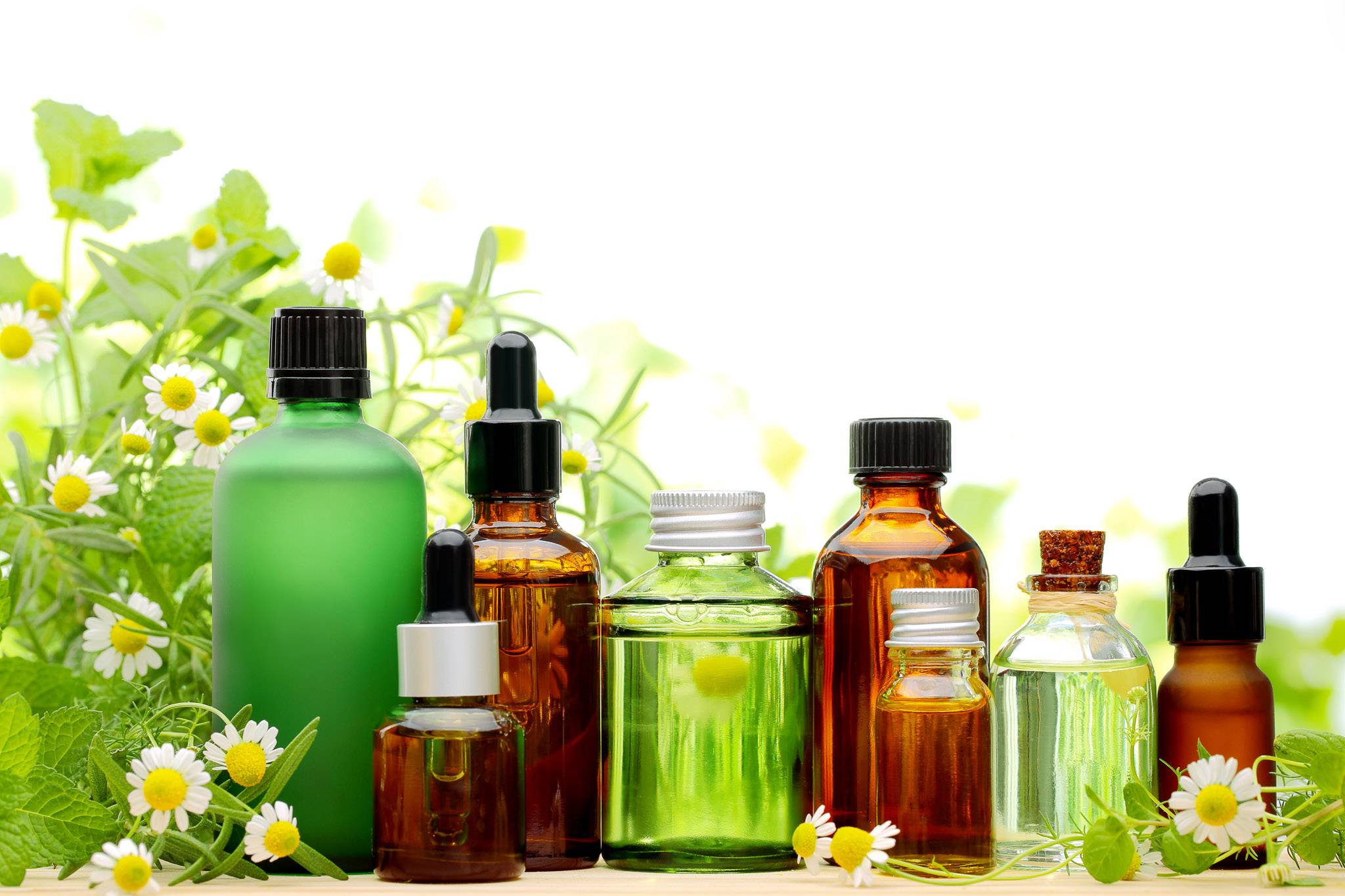 Image of bottles with essential oil